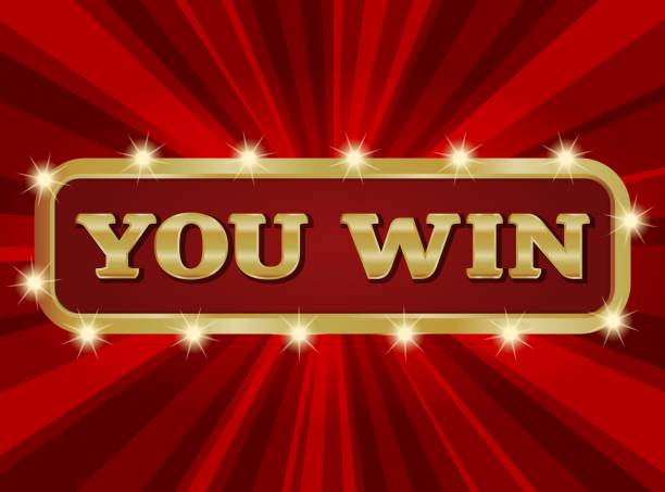 istock You win signpost with lights frame on red background. You win banner template. 1263909840