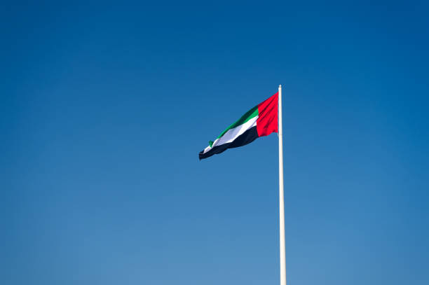 флаг объединенных арабских эмиратов - flag of the united arab emirates стоковые фото и изображения