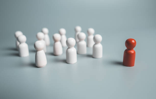 istock Leadership concept,Outstanding red people standing out from the group,Human resource,Talent management 1263910513
