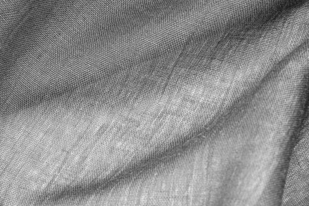 istock Transparent delicate clothing fabric texture. Abstract gray background. Selective focus. 1263916902