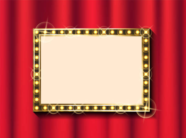 istock Gold Frame and Curtain, Theater or Concert Hall 1263918472