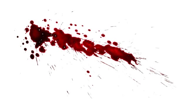 Splashes of Red Paint. Blood Splatter Set. Horror Movie Effects
