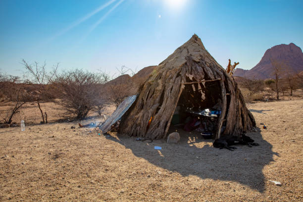 istock Makeshift hut on desert, Himba village, Namibia, Africa 1263924395