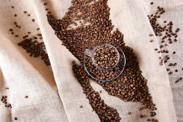 istock A cup of coffee filled with coffee beans 1263924450