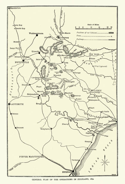 istock Plan of British operations in Zululand, 1879 1263924483