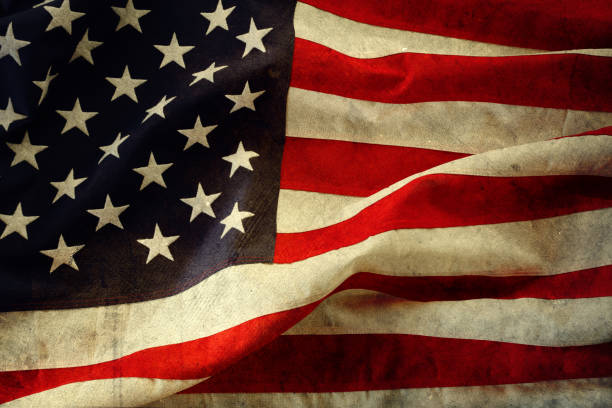istock Grunge American flag 1263927524