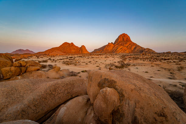 istock Desert landscape at sunset, Spitzkoppe, Namibia, Africa 1263930098