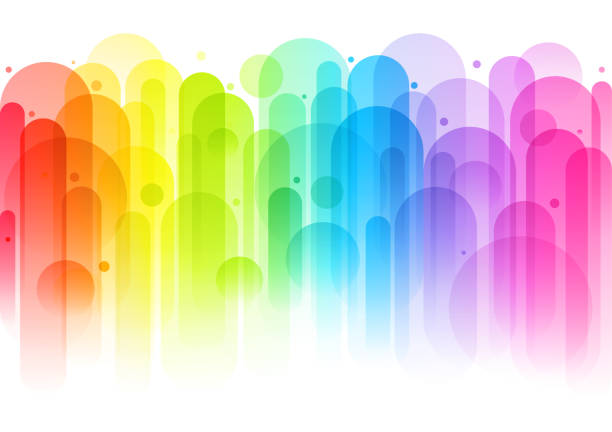 Fun colorful abstract background illustration Bright colorful abstract LGBT Pride rainbow colored background vector illustration multi colored background stock illustrations
