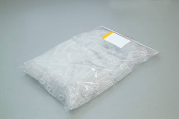 istock transparent bag with test tubes on a gray background 1263930677
