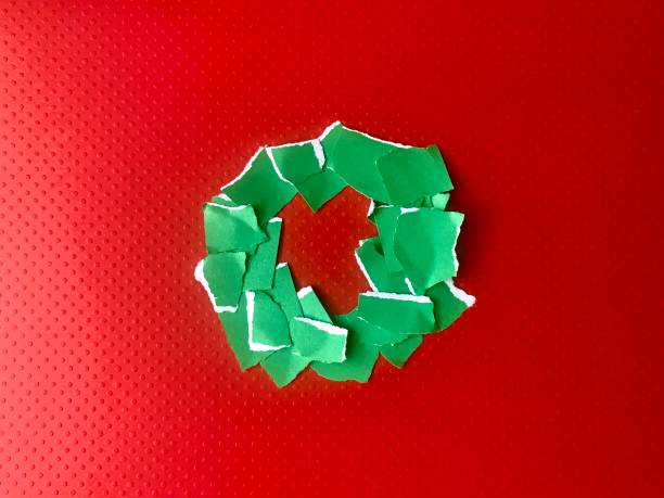 istock Torn Paper Christmas Wreath 1263935587