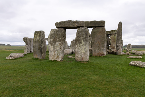 Stonehenge late in the day.