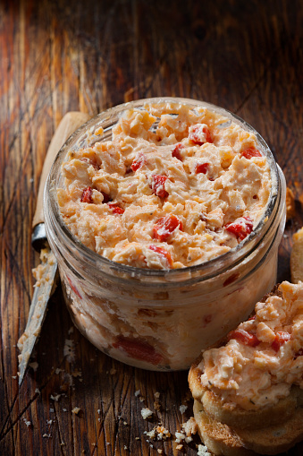 Pimento Cheese Spread with Toasted Crostini's