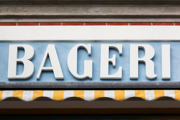istock Bakery sign called bageri in danish language, Denmark 1263944485