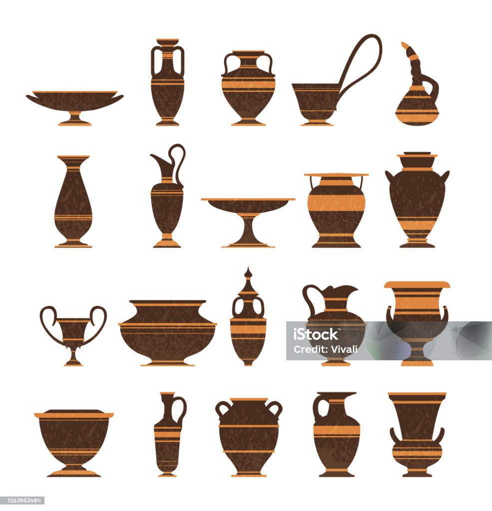 Ilustración de Conjunto De Ánforas De Cerámica Griega Antigua Jarrones Con Patrones Decoraciones y más Vectores Libres de Derechos de Estilo Clásico Griego - iStock Ilustración de Conjunto De Ánforas De Cerámica Griega Antigua Jarrones Con Patrones Decoraciones y más Vectores Libres de Derechos de Estilo Clásico Griego - iStock