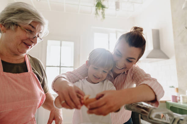 istock Cooking with mom and grandma 1263961047