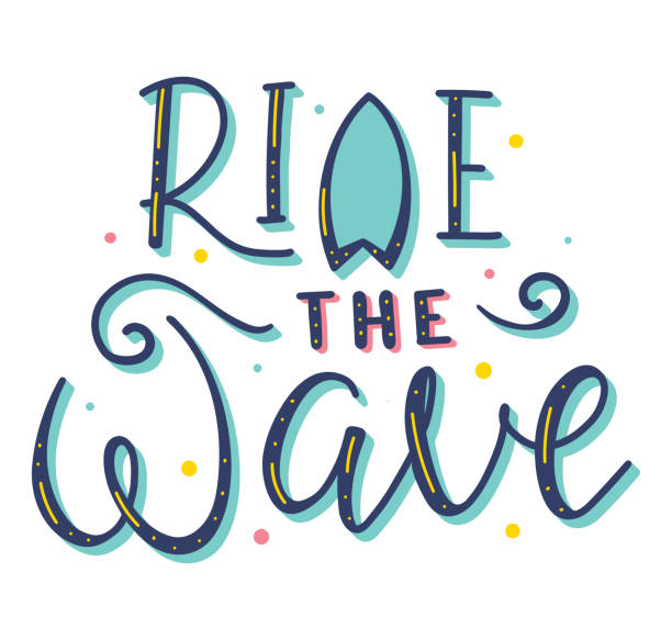 Wave Design Calligraphy 60+ Drawing Of The Wave Border Illustrations, Royalty-Free Vector ...