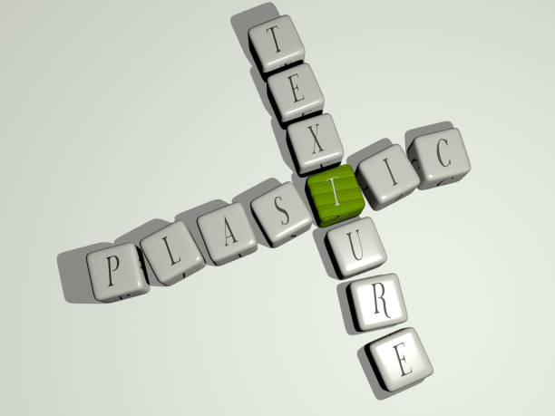 istock combination of PLASTIC TEXTURE built by cubic letters from the top perspective, excellent for the concept presentation. background and illustration. 3D illustration 1263967095
