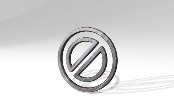 istock disable made by 3D illustration of a shiny metallic sculpture casting shadow on light background. disabled and disability 1263967135