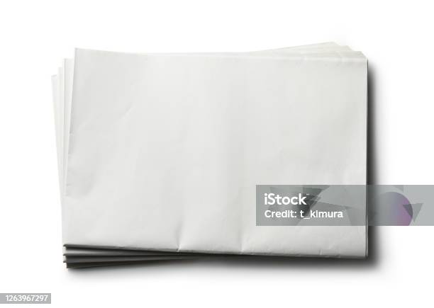 Blank Newspaper Stock Photo - Download Image Now - Newspaper, Paper, Empty