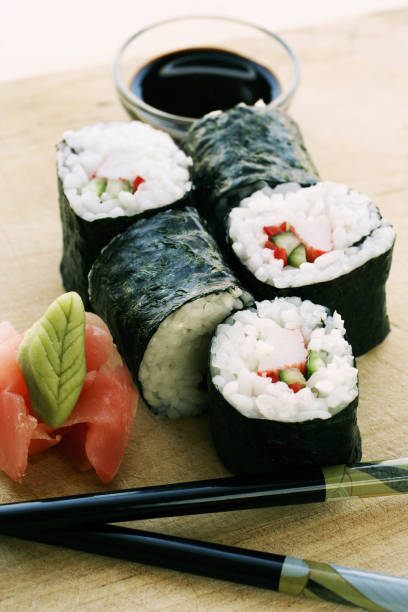 istock Sushi with wasabi and soy sauce 1263979207
