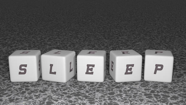 istock alphabetic SLEEP arranged by cubic letters on a mirror floor, concept meaning and presentation in 3D perspective. bed and illustration 1263979440