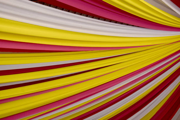 istock Beautiful yellow, red, white stripes 1263981942