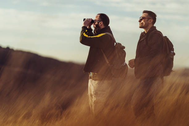 istock Two friends hiking in the hills 1263983053
