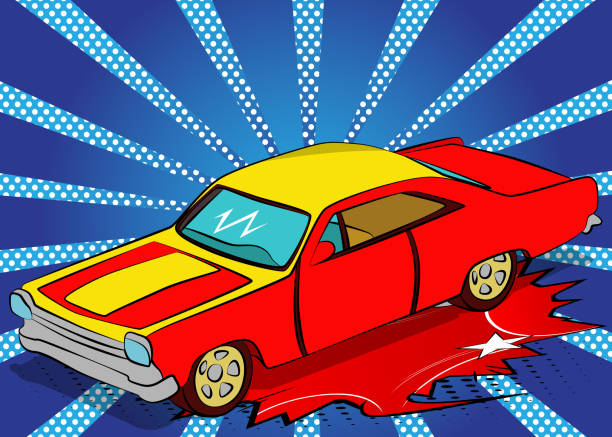 istock Illustration of a retro American Sports Car. 1263986264