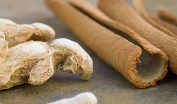 istock Spices on the table. Cardamom, turmeric, cinnamon 1263989132