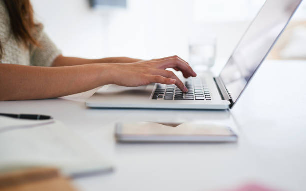 istock Her direct line to productivity 1263993719