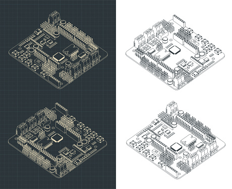 Opensource Hardware And Software Romeo V2 Drawings Stock Illustration ...