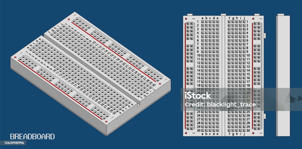 Breadboard Color Breadboard Color Drawings Stock Illustration - Download Image Now ...