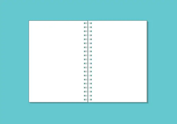 Vector illustration of Blank Opened Notebook