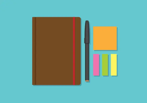 Vector illustration of Notebook Set