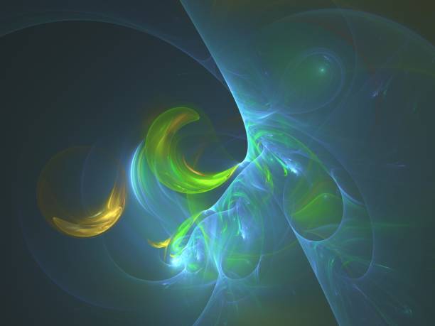 istock abstract green and yellow fractal on a blue background 1264005120