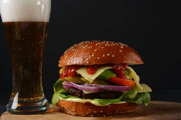istock Homemade burger with grilled beef 1264008234
