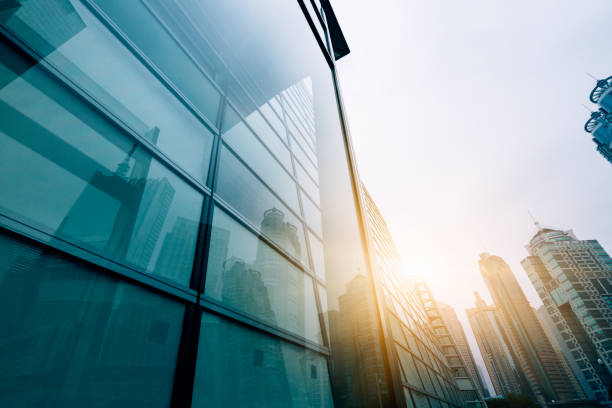 istock Architecture details Modern Building Glass facade Business background 1264010773