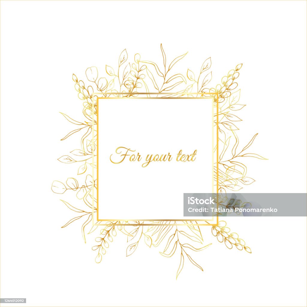 Vector Illustration Rectangular Frame Template For Text Placement Stock ...
