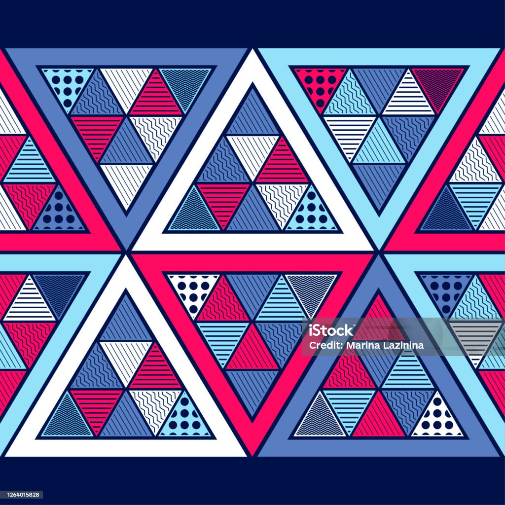 Patterned Triangles Shapes Made Of Patterned Triangles Seamless Background Logo Simple ...