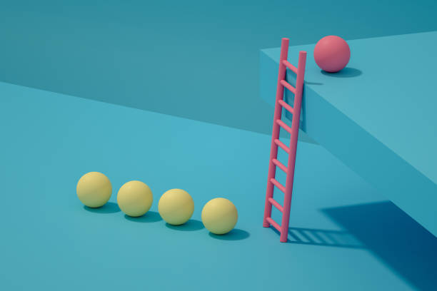 istock Teamwork and Leadership, Ladder of Success Concept 1264016898