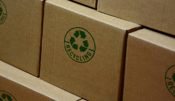 istock Recycling symbol stamp and stamping 1264022875