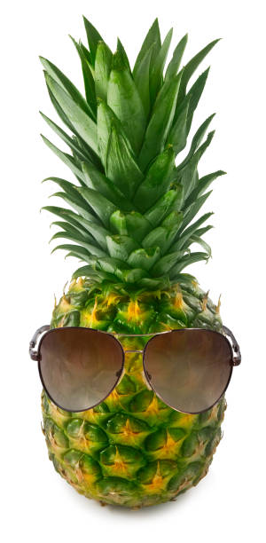 istock Image of pineapple in sunglasses as a joke 1264031248