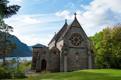 View on Saint Mary and Saint Finnan Catholic Church, Scotland, UK