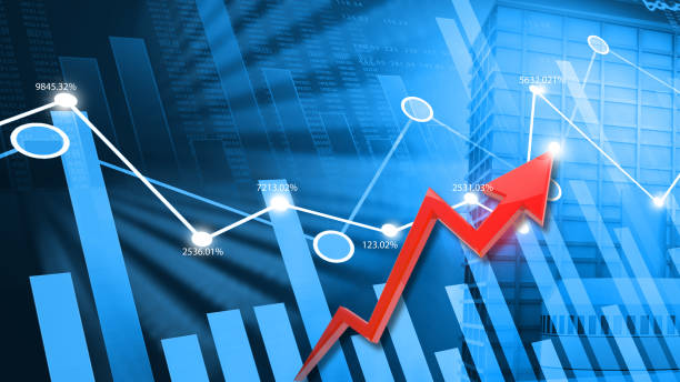 istock Business arrow shows stock market growth 1264037457