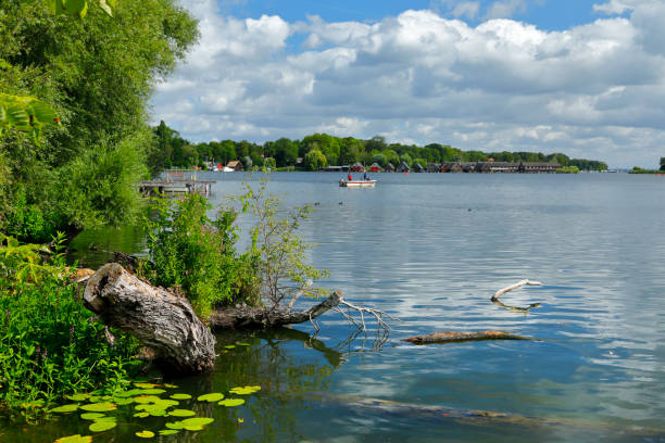 Röbel on the southwestern shore of Lake Müritz Lakeshore in Röbel/Müritz, Mecklenburg-Western Pomerania muritz national park photos stock pictures, royalty-free photos & images