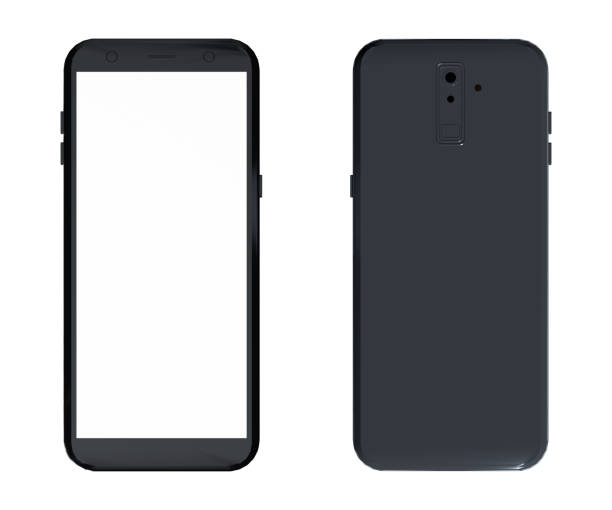 istock Mock up mobile phone is isolated on a white background with the clipping path. 1264040542