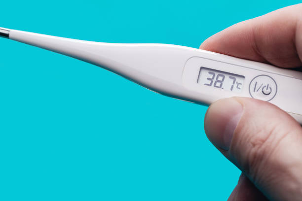 istock Measurement of body temperature with digital thermometer. 1264056375