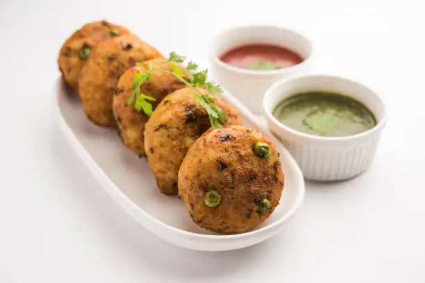 Aloo Tikki or Potato Cutlet or Patties is a popular Indian street food made with boiled potatoes, spices and herbs