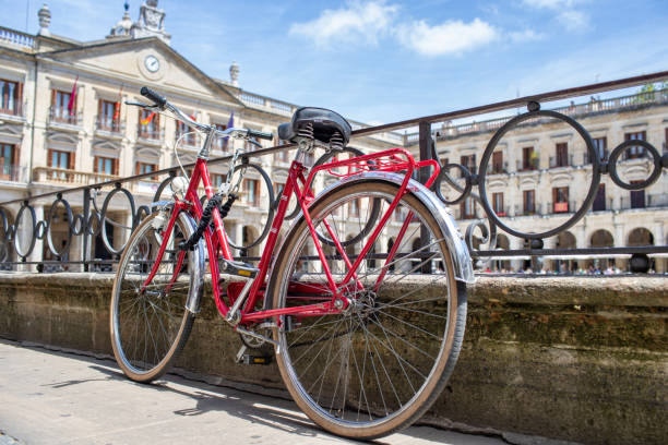 Bicycle on the square of Spain in Vitoria Gasteiz. Spain