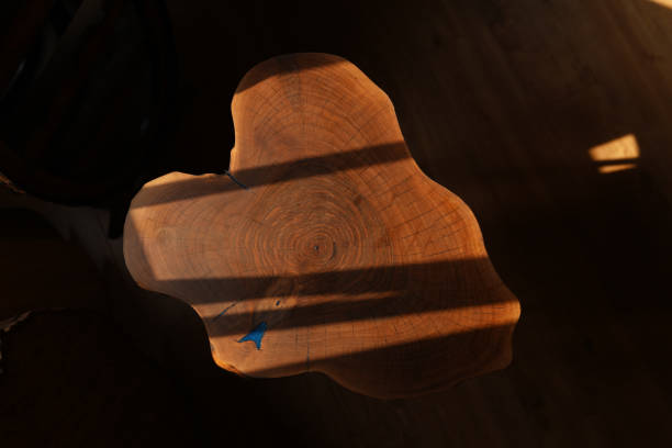 istock Decorative wooden products and sunset light 1264060452